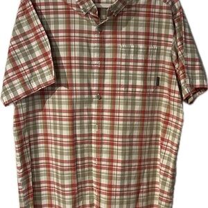 Columbia Rapid Rivers II Shirt Men’s XL.    Red and Tan Plaid Button Down Shirt
